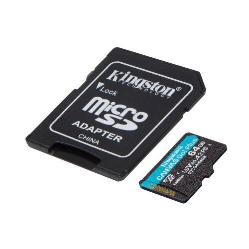 Kingston canvasgo!plus microsd kartica 64gb +adapt er 740617347890 ( sdcg4/64gb ) Slike