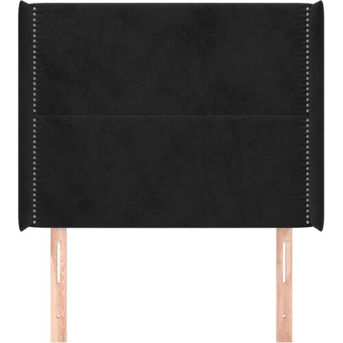  Uzglavlje s u&amp;scaron;ima crno 83x16x118/128 cm bar&amp;scaron;unasto Slike