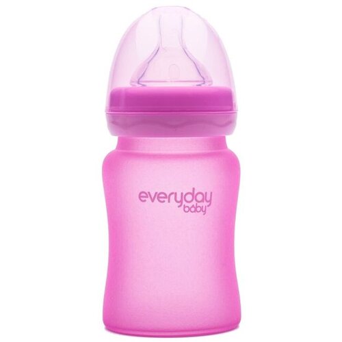 Everyday baby staklena bočica reagira na toplinu, 150 ml Healthy +, Roza Slike