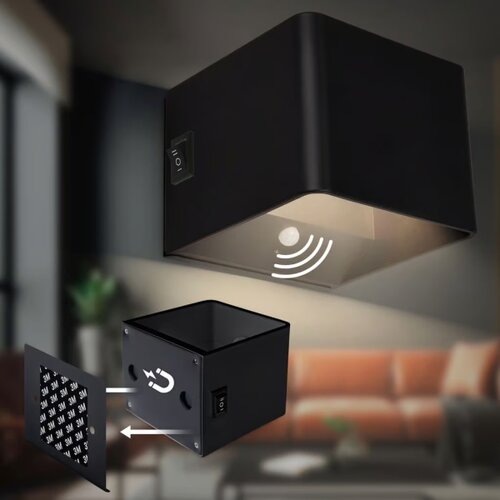 BRILONER 3879015 - led punjiva zidna lampa sa senzorom borra LED/1,5W/5V 3600 mah crna Slike