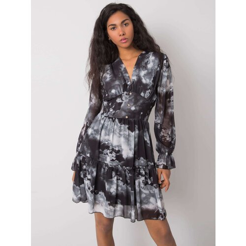 Och Bella Dress-TW-SK-BI-1029.76-grey-black Cene