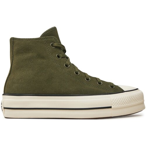 Converse CHUCK TAYLOR ALL STAR LIFT PLATFORM COLORFUL SUEDE Zelena Cijene