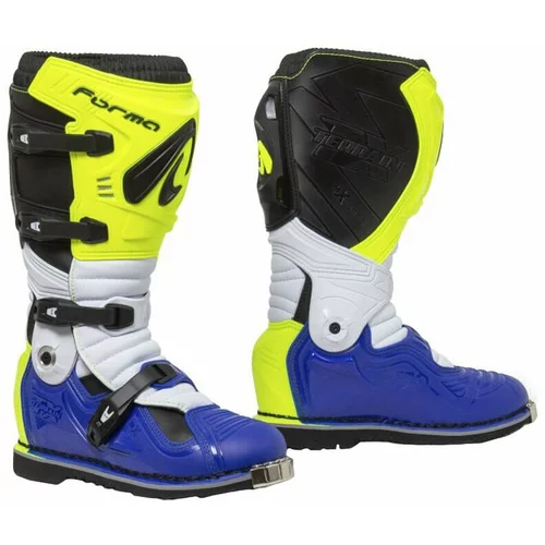 Forma Boots Terrain Evolution TX Yellow Fluo/White/Blue 41 Motoristični čevlji