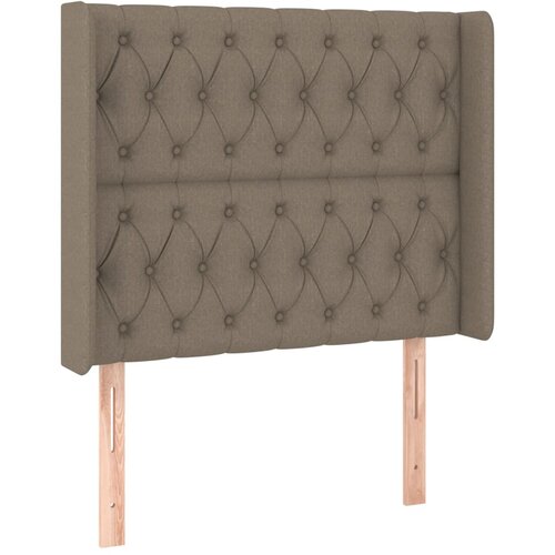 Maison Chic posteljno vzglavje - vzglavna omarica - nočna omarica z u&scaron;esi taupe 103x16x118/128 cm blago, (21710292) Cene