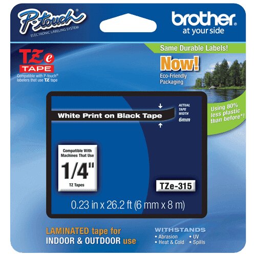 Brother Tze-315 bel/črn t rak za PT 6mm, (665690) Cene