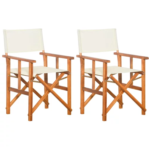 vidaXL Režiserski stol 2 kosa trden akacijev les, (20658894)