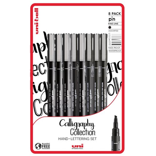  Set uni pin fineliner kaligrafskih markera 8 kom Cene