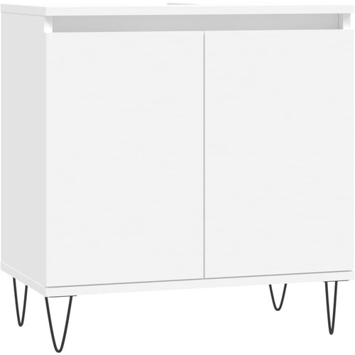 Maison Chic Kopalniška omarica - Kopalniški kabinet bela 58x33x60 cm inženirski les, (21794450) Cene