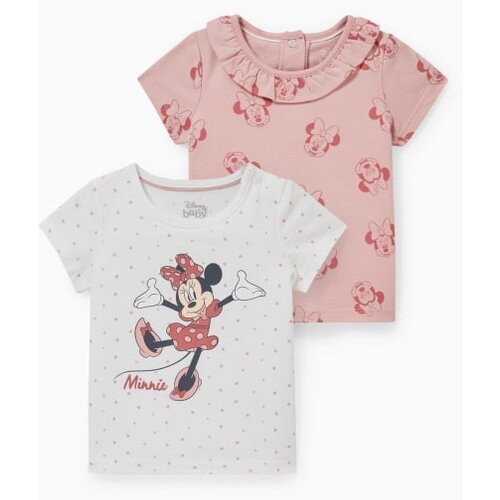 CA majica za bebe, minnie mouse, all over print, set od 2, roze-beli Cene