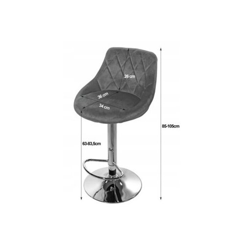 OSKAR Barska stolica Kast grey / gold baza Cene