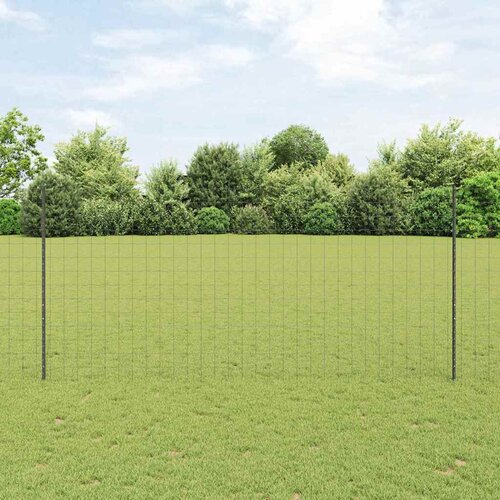 Euro ograda s postom 10 x 1,4 m Čelik premazan PVC-om Siva Cene