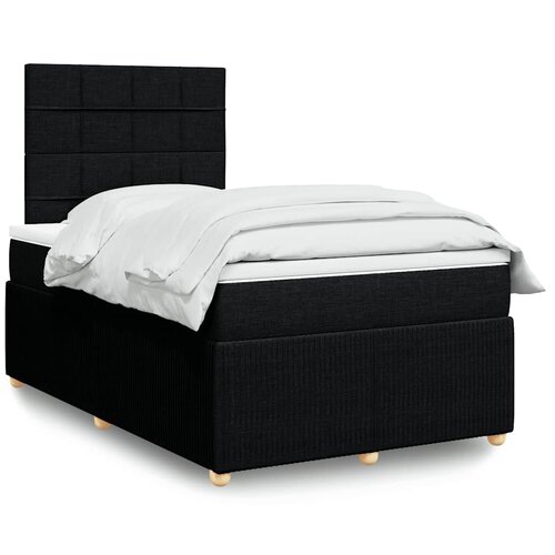  Krevet box spring s madracem crni 120 x 190 cm od tkanine Cene