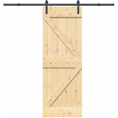  Klizna vrata NARVIK Prirodna i crna 70 x 210 cm (213,5 cm) Slike