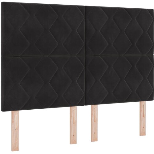 vidaXL Črno naslonjalo za glavo z diamantnimi bloki 140 cm plišasto, (22083841) Cene