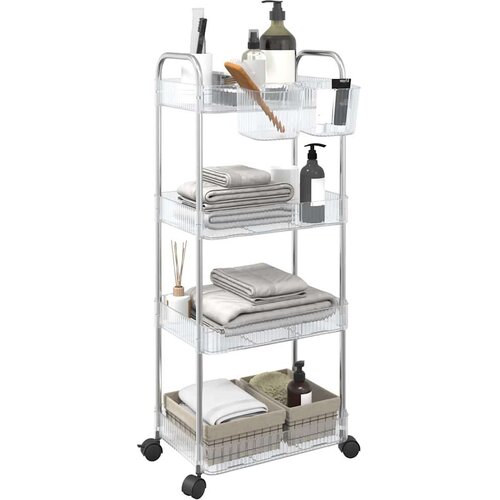vidaXL Kolica za pohranu 4 nivoa prozirna 37x28x95 cm akril Cijene