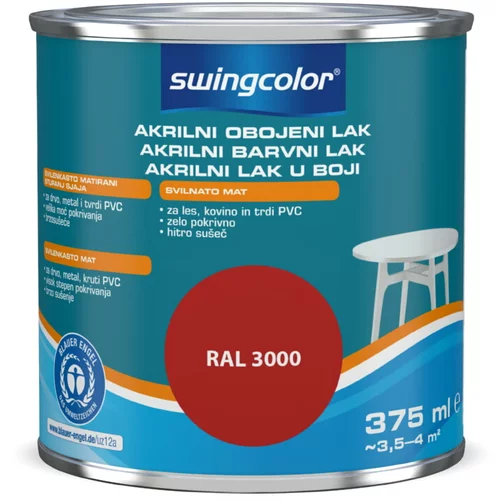 SWINGCOLOR Akrilni barvni lak Swingcolor (rubinsko rdeča, svilnato mat, 375 ml)