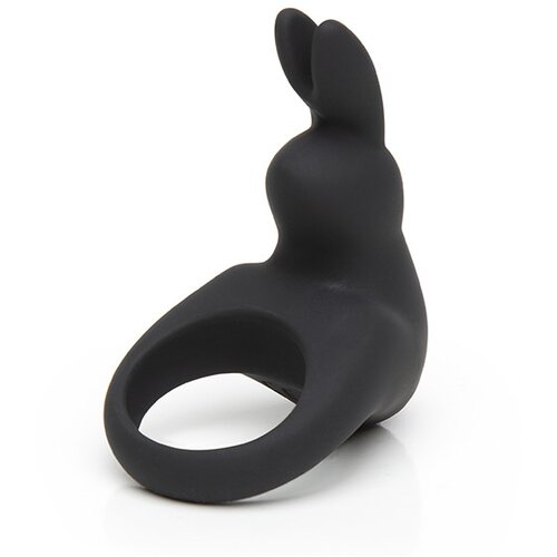 Happy Rabbit - Rechargeable Vibrating Rabbit Cock Ring Black Slike