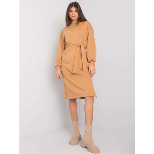 RUE PARIS Dress-RV-SK-7256.27P-camel Slike