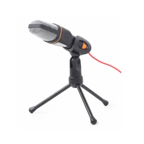 Gembird omni-directional microphone with tripod, 3.5mm connector, black Slike
