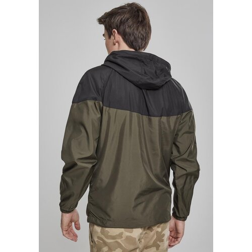 Urban Classics 2-Tone Tech Windrunner blk/darkolive Cene