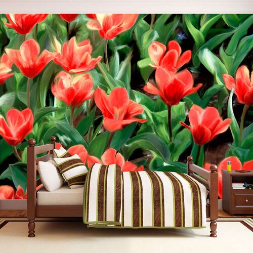 Tapeta - Painted flowers 300x231 Slike