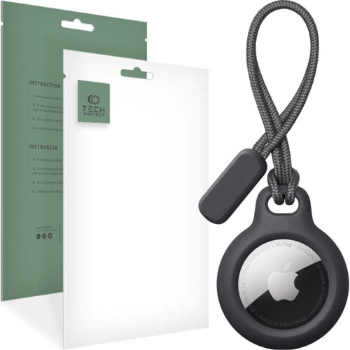 TECH-PROTECT ROUGH CHAIN CASE ZA APPLE AIRTAG BLACK COVER, (22070763) Slike