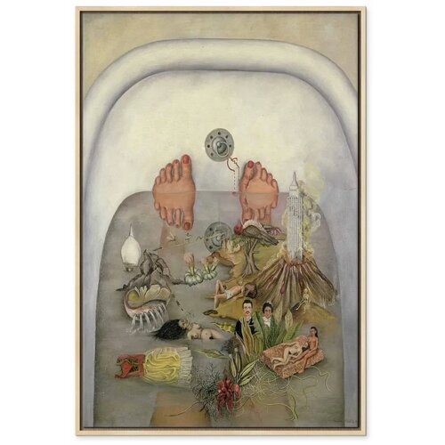  Slika - Frida Kahlo &amp;ndash; What the Water Gave Me 60x90 U prirodnom drvenom okviru Slike