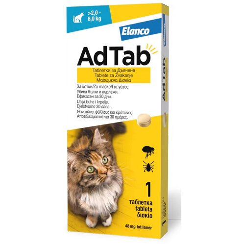 AdTab tablete protiv buha i krpelja za žvakanje za mačke Slike