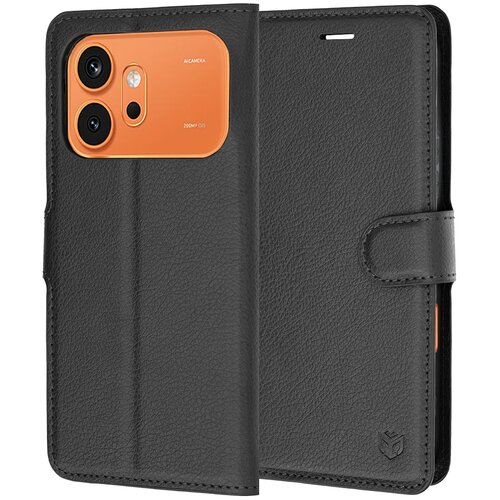 Techsuit Leather Folio preklopna maska za Honor 600 / 600 Pro &amp;ndash; crna Slike