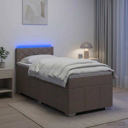  Boxspring krevet s madracem Sivosmeđa 90 x 200 cm Tkanina Cene