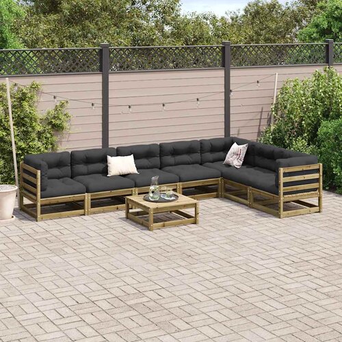 8-dijelni set vrtnih sofa od impregnirane borovine Slike