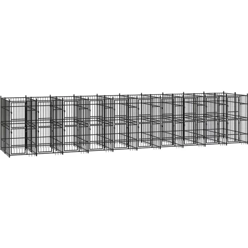 vidaXL Vanjski kavez za pse čelični 18,43 m²