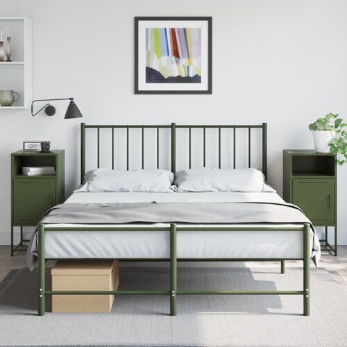 vidaXL Noćni ormarići 2 kom maslinastozeleni 36x39x78 cm čelični Cijene