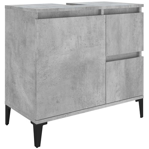 Maison Chic Kopalniška omarica - Kopalniški kabinet betonsko siva 65x33x60 cm inženirski les, (21794531) Cene