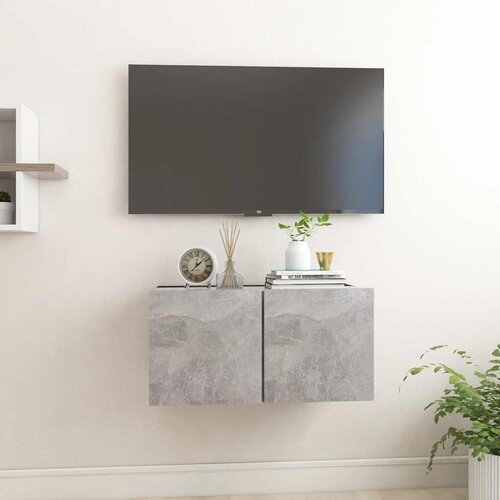 Viseći TV ormarić siva boja betona 60 x 30 x 30 cm Cene