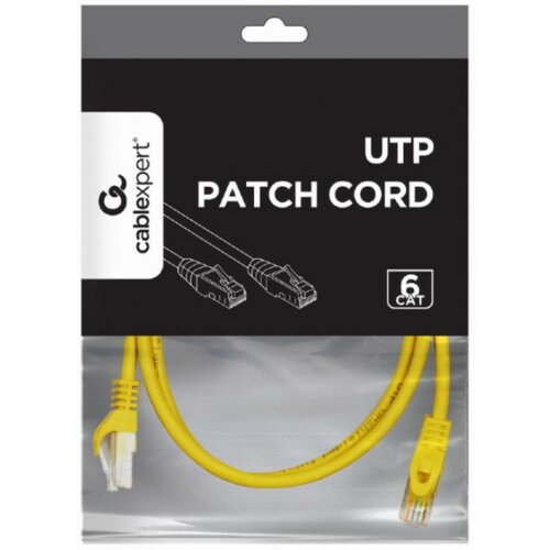 Gembird PP6U-0.5M/Y mrežni kabl, CAT6 UTP Patch cord 0.5m yellow Slike