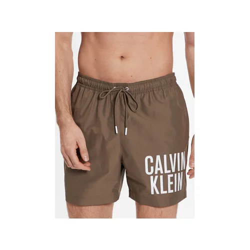 Calvin Klein Swimwear Kopalne hlače KM0KM00794 Bež Regular Fit