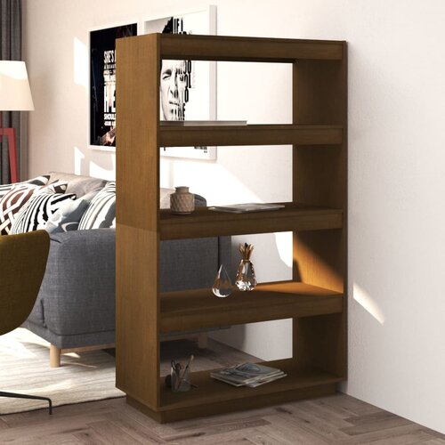 vidaXL Ormarić za knjige / pregrada boja meda 80x35x135 cm od borovine Cijene