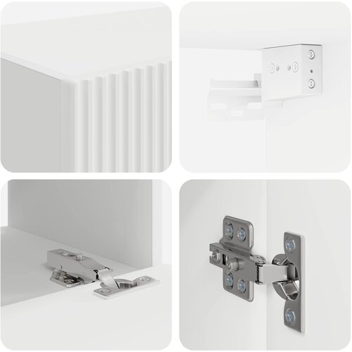  Set zidnog ormarića za TV Zidne 4 pcs Bijelo Konstruirano drvo Slike