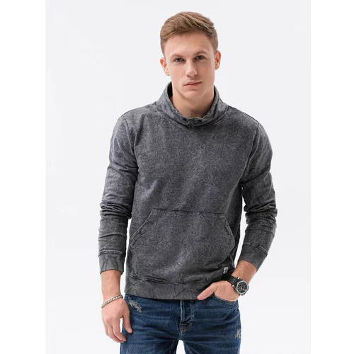 Ombre Clothing Men's sweatshirt with a stand-up collar B1354