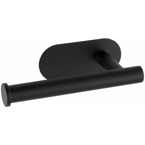 Wenko crni držač za toaletni papir od nehrđajućeg čelika bez potrebe za bušenjem turbo-loc® orea