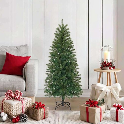 vidaXL Umestno božično drevo z stojalom Zelena 120 cm PVC, PE in jeklo Cene