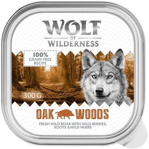 Wolf of Wilderness Adult - Single Protein 6 / 24 x 300 g zdjelice - 6 x 300 g: Oak Woods - divlja svinja Slike