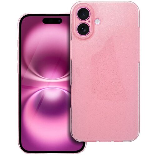  Futrola CLEAR CASE 2MM BLINK za iPhone 16 Plus (6.7) roze Slike