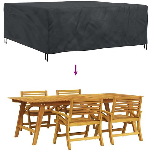 vidaXL Prevleka za zunanje pohištvo Črna 200 x 200 x 90 cm 210D Cene