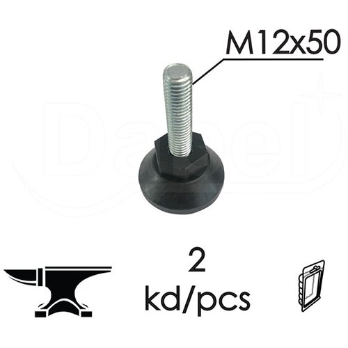 Dabel nivelacijska stopica NS01 Crna Mx12x50mm (2kom) DP1 Slike