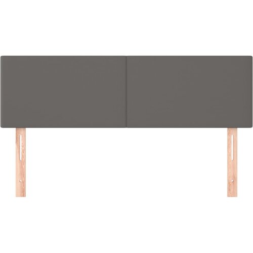  Uzglavlja siva 144x5x78/88 cm od umjetne kože Slike