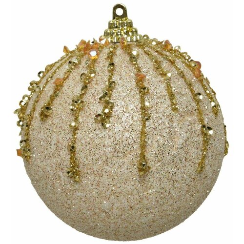 novogodišnja kugla sa perlicama - zlatna Slike