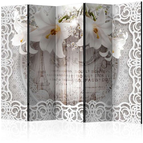  Paravan u 5 dijelova - Lilies and Quilted Background II [Room Dividers] 225x172 Slike