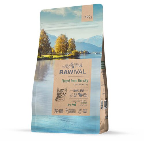 Craftia RAWIVAL Finest From the Sky Kitten - pačetina i ćuretina za mačiće (400g, 1,7kg, 5kg) 400g Cene
